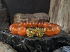 AAA Natural Brazil Carnelian Pixiu Bracelet (12mm)