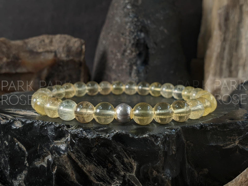 Natural Untreated Yellow Fluorite Bracelet (6mm)