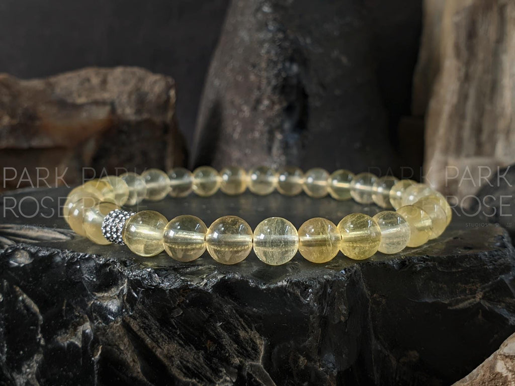 Natural Untreated Yellow Fluorite Bracelet (6mm)