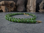 Natural Green Russian Siberian Jade Necklace (8mm)