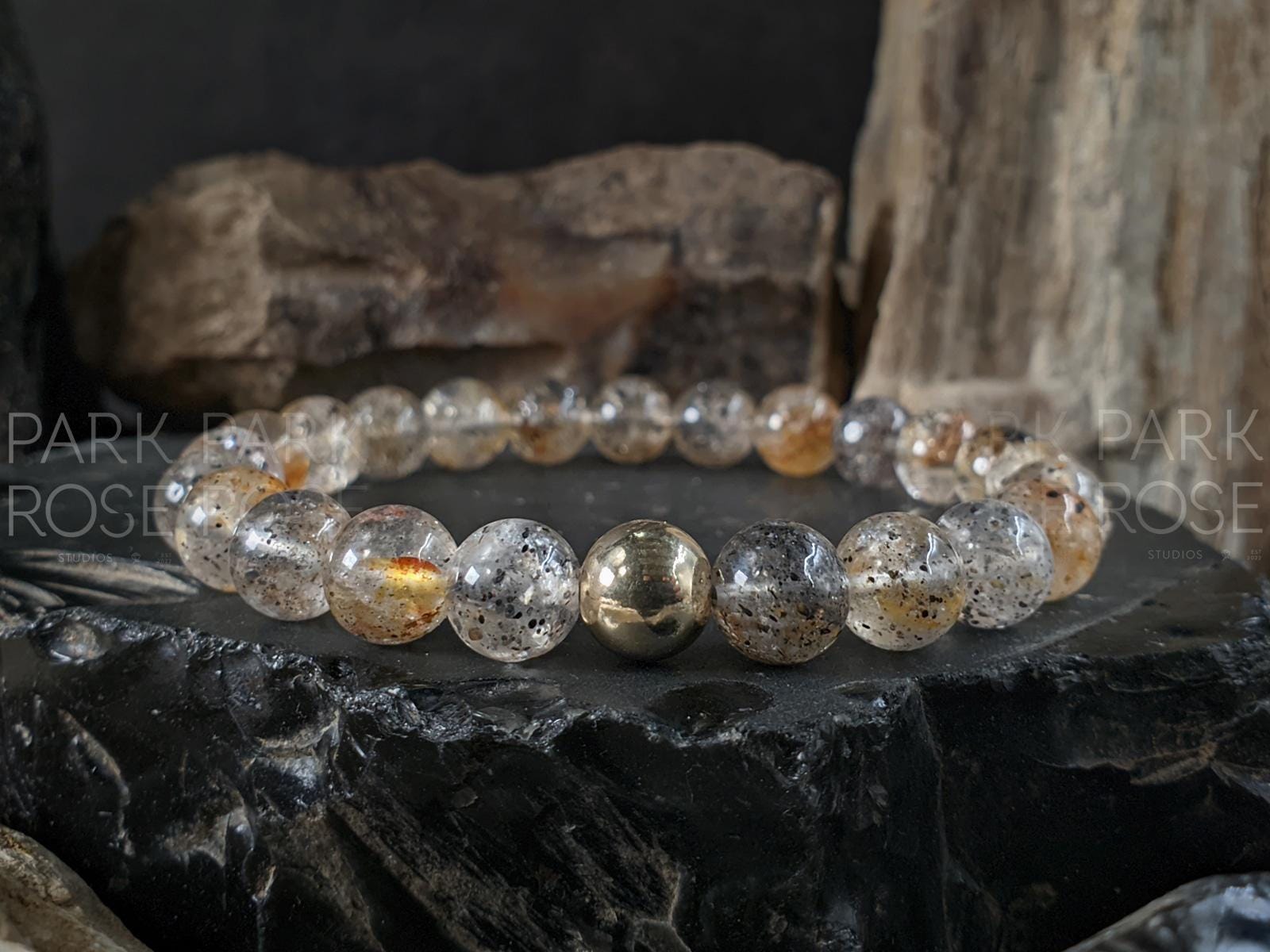 8mm Natural Natural Herkimer Diamond Bracelet