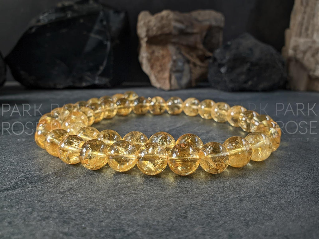 Brazil Citrine Necklace, Solar Plexus Chakra (10mm)