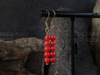 Pink or Red Coral Earrings (4mm)