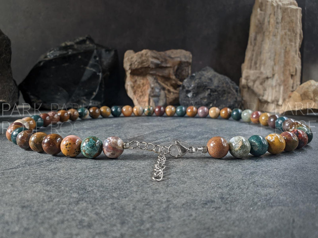 Brazil Ocean Jasper Necklace (10mm)