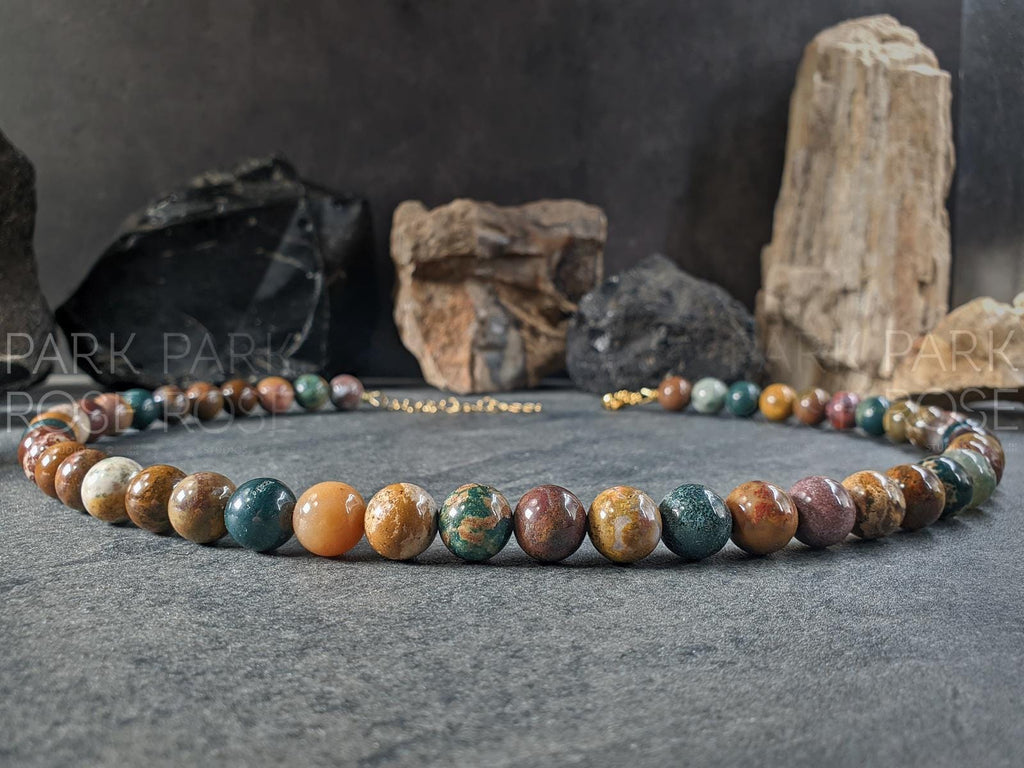 Brazil Ocean Jasper Necklace (10mm)