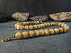 Natural South Africa Golden Tiger's Eye Beaded Necklace (10mm)