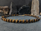 Natural Undyed South Africa Tiger's Eye Necklace (6/8/10/12mm)