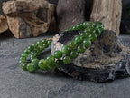 Natural Green Russian Siberian Jade Necklace (8mm)