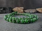 AAA Untreated Siberian Green Nephrite Jade Gemstone Necklace (9,5mm)