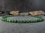 AAA Untreated Siberian Green Nephrite Jade Gemstone Necklace (9,5mm)