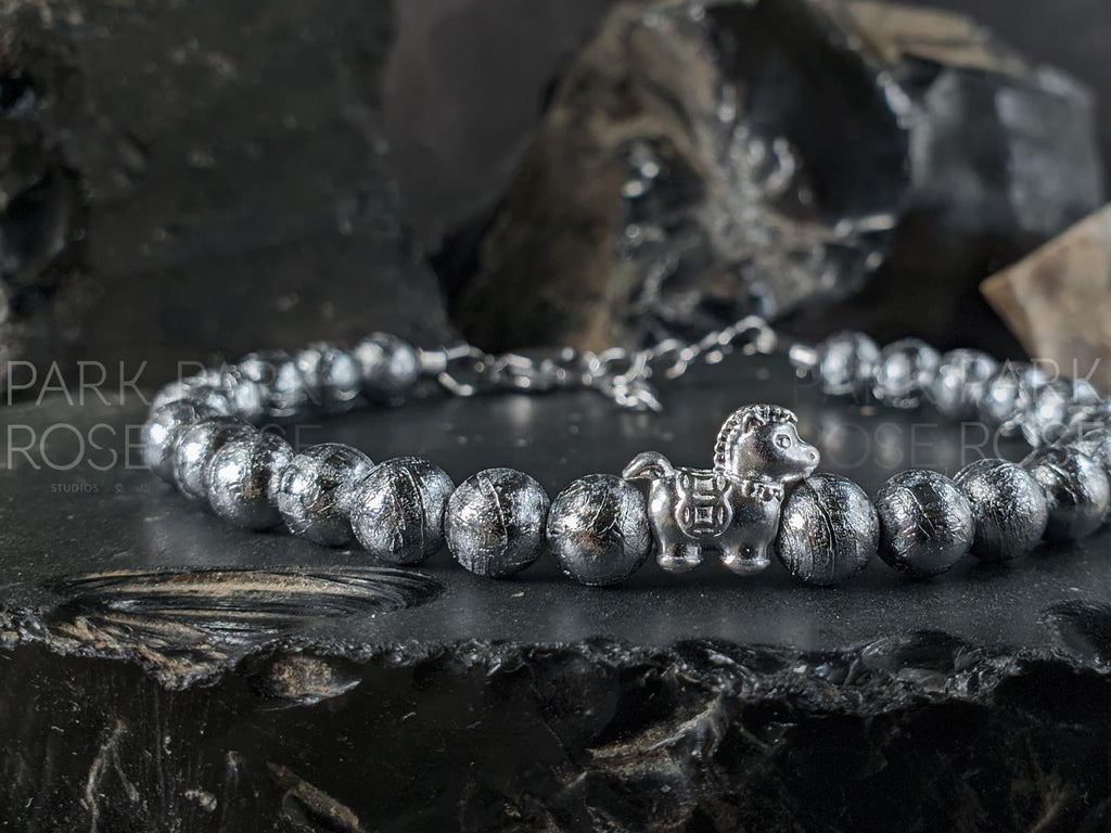 999 Silver Year of the Horse Gibeon Meteorite Bracelet