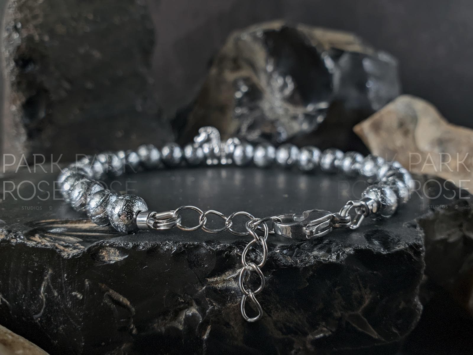 999 Silver Year of the Horse Gibeon Meteorite Bracelet