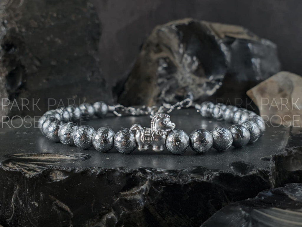 999 Silver Year of the Horse Gibeon Meteorite Bracelet