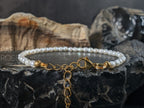 Natural Cultured Freshwater Pearl Gemstone Bracelet/Anklet (4mm)