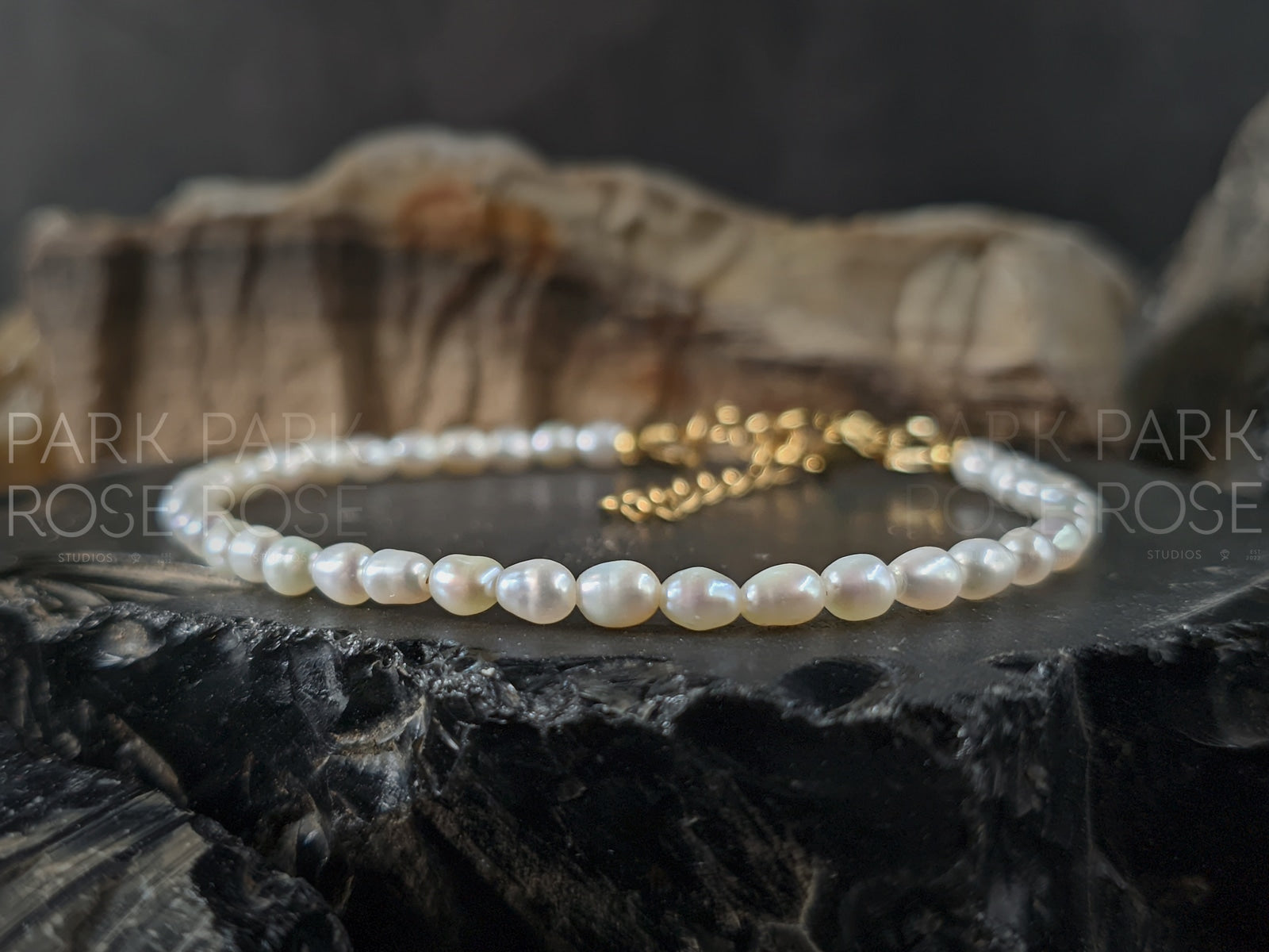 Natural Cultured Freshwater Pearl Gemstone Bracelet/Anklet (4mm)