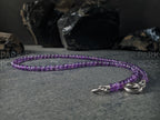 Dainty Brazil Amethyst Necklace: Baroque Pearl Pendant (4mm)