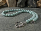 Natural Untreated Myanmar Jadeite Carabiner Necklace (8mm)