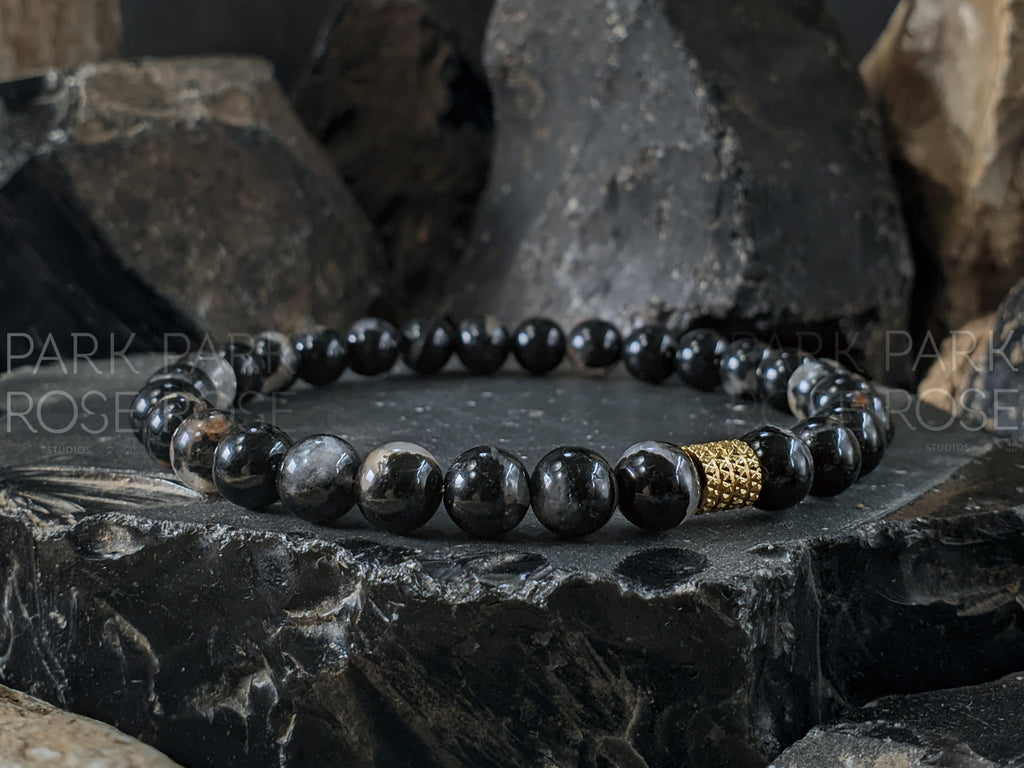 Calico Tourmaline Gemstone Bracelet (6/8/10mm)