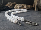 Sri Lanka Moonstone Stainless Steel Carabiner Necklace (10mm)