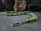 Natural Untreated Canadian Jade Nugget Carabiner Necklace