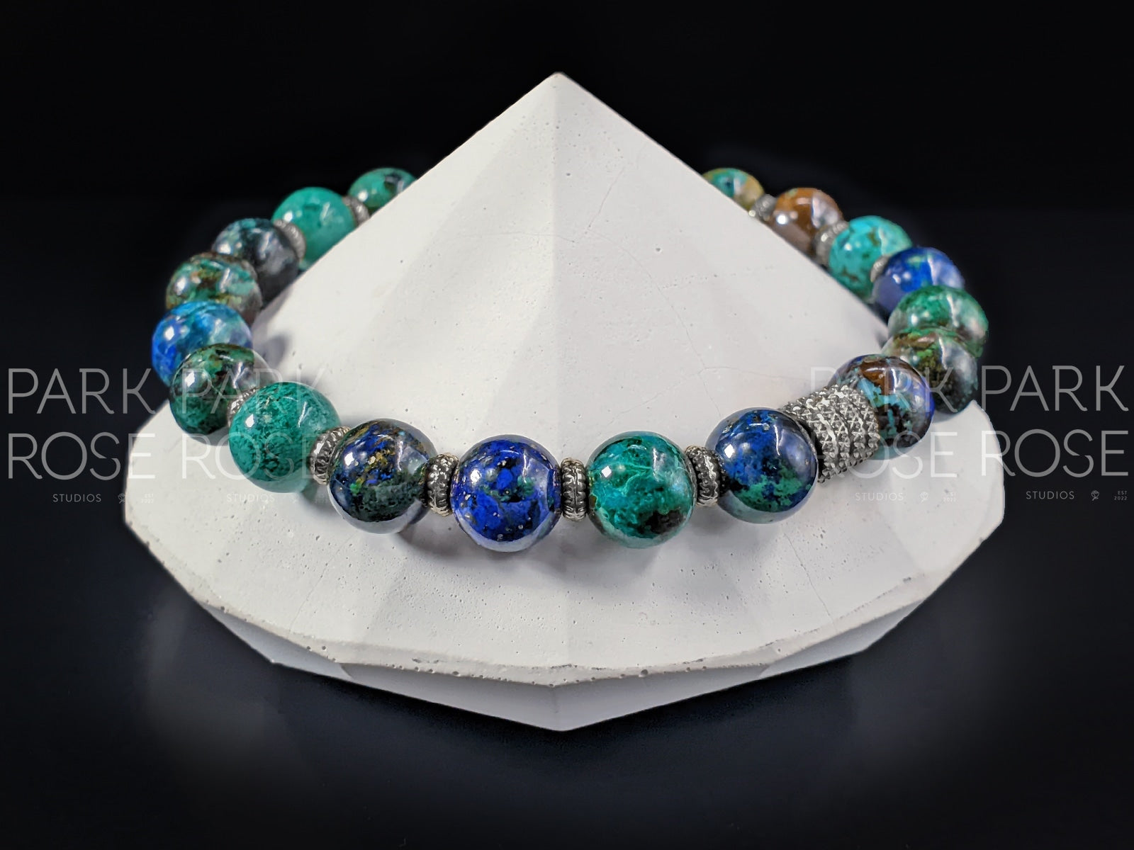 Phoenix Azurite Gemstone Bracelet (6/8/10mm)