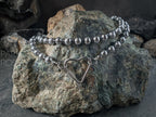 Gibeon Meteorite Gemstone Necklace: Moldavite Pendant (6mm)