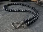 Russian Shungite Carabiner Necklace (8mm)
