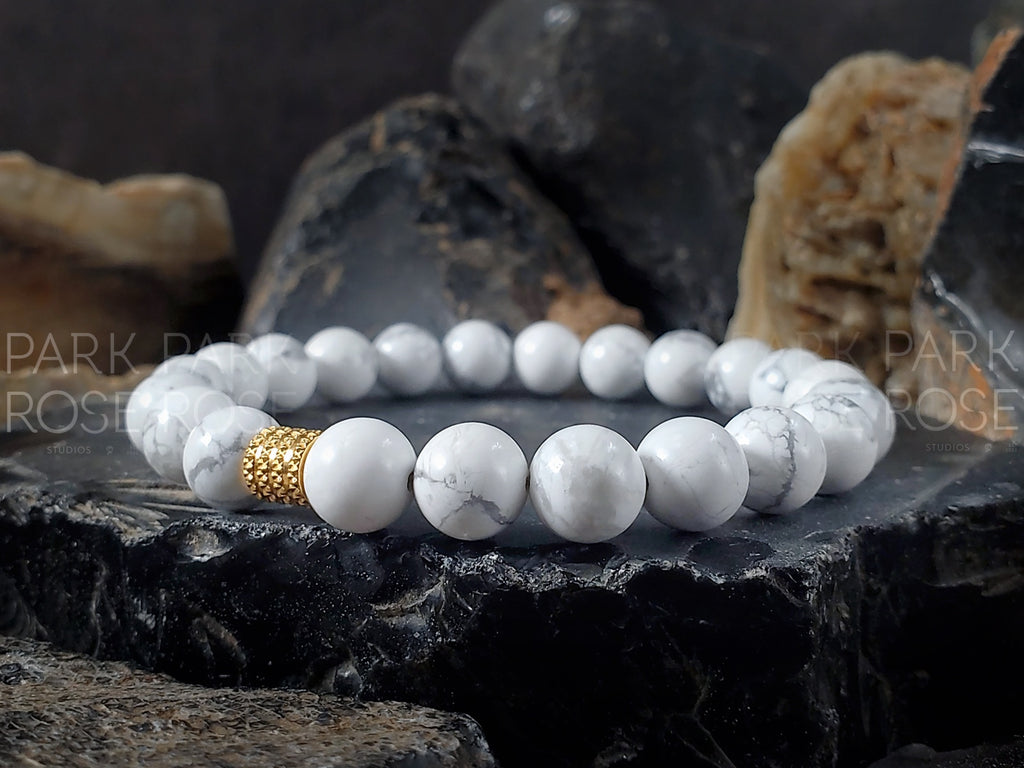 White Howlite Bracelet (6/8/10mm)